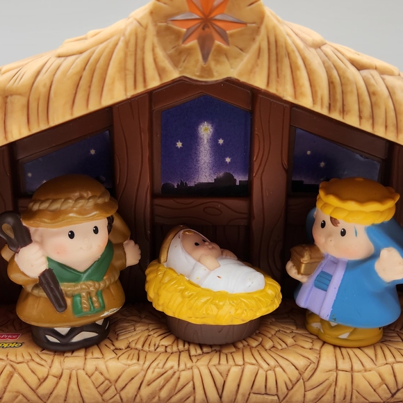 Nativity Set Of  Fisher Price Little People Christmas 2005 Playset Musical Light - Picture 9 of 16